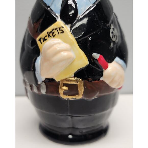 M.S.R. Imports Policeman Mug, Ceramic, Pewter Lid, Hand Painted, 8.25" Vintage - Picture 4 of 16